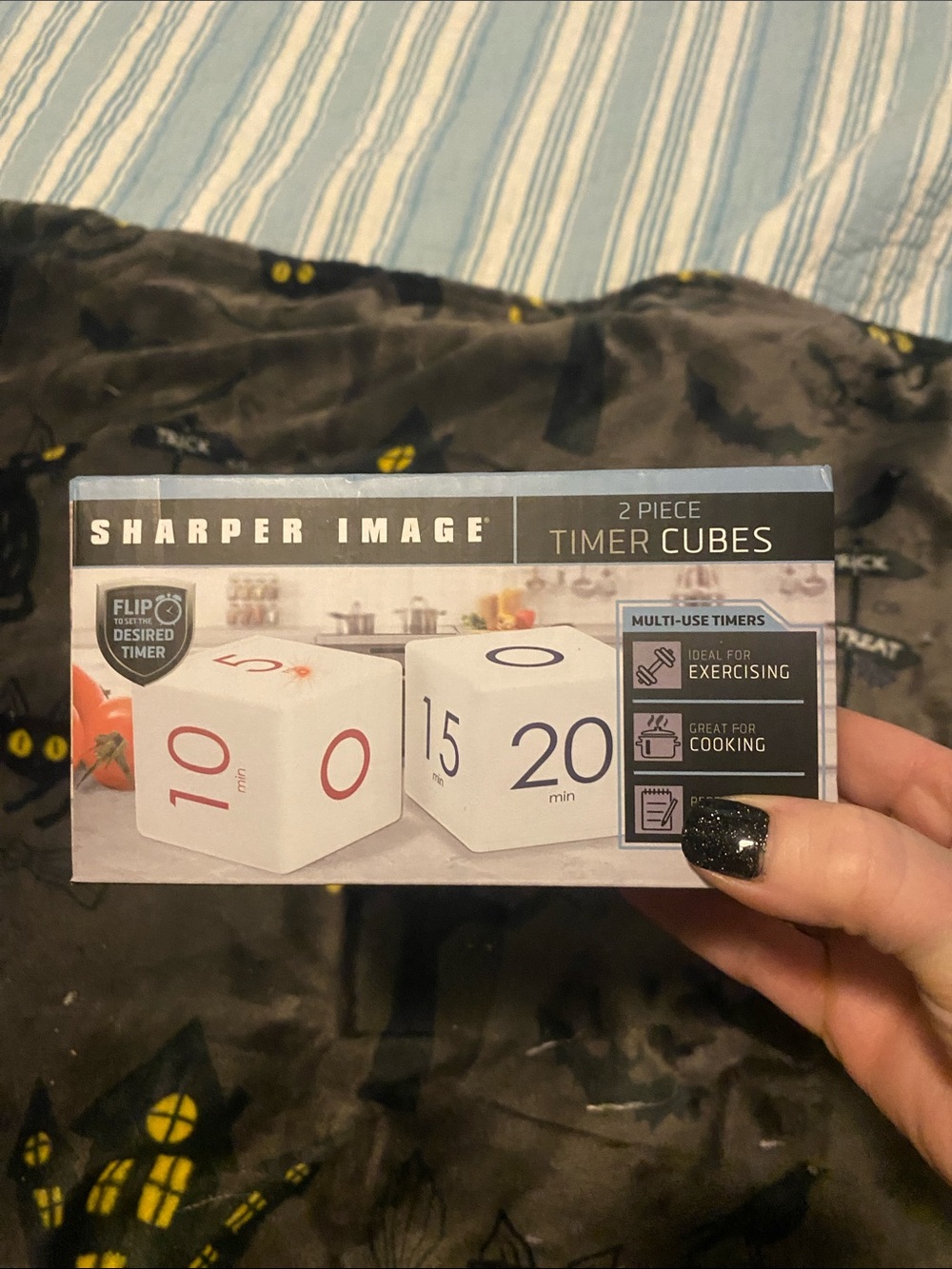 Sharper Image White Timer Cubes with Red and Blue Numbers